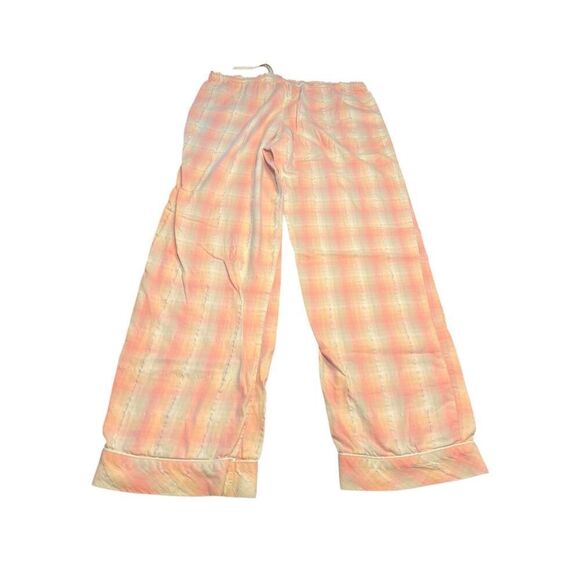 Victoria Secret Womens Pajamas Medium Pink Plaid Button Drawstring cute girly - Picture 4 of 6